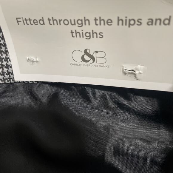 CJ Banks Plus Size Mid Rise Trouser Pants Size 22W Black White Shape Fit NWT - Picture 9 of 10